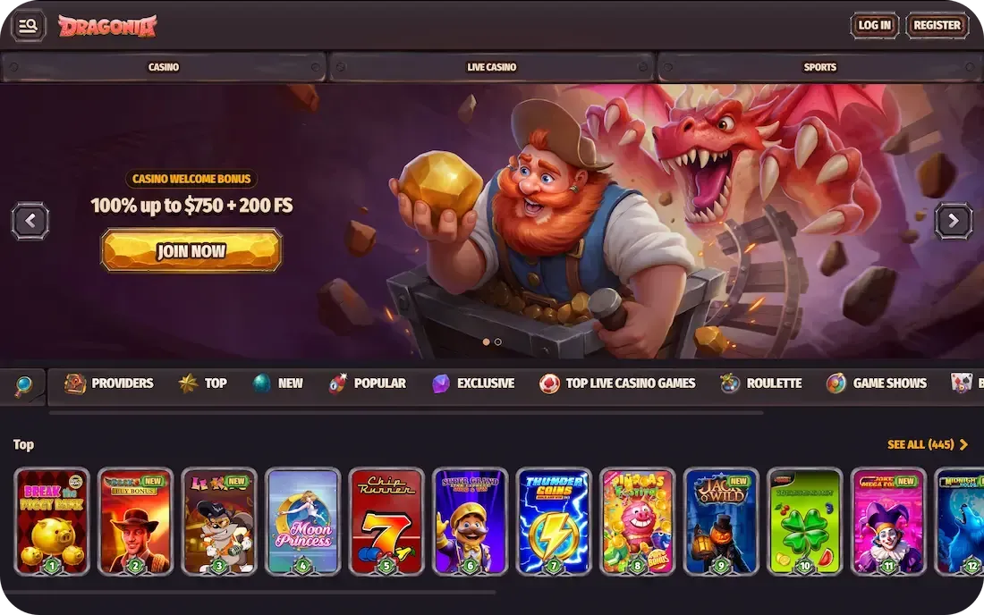 dragonia casino site